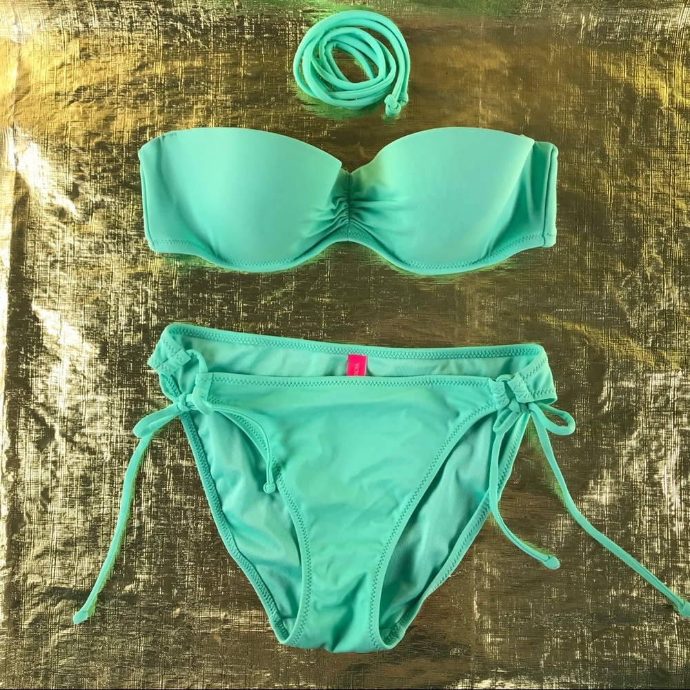 Victorias Secret side tie sea mist green bikini